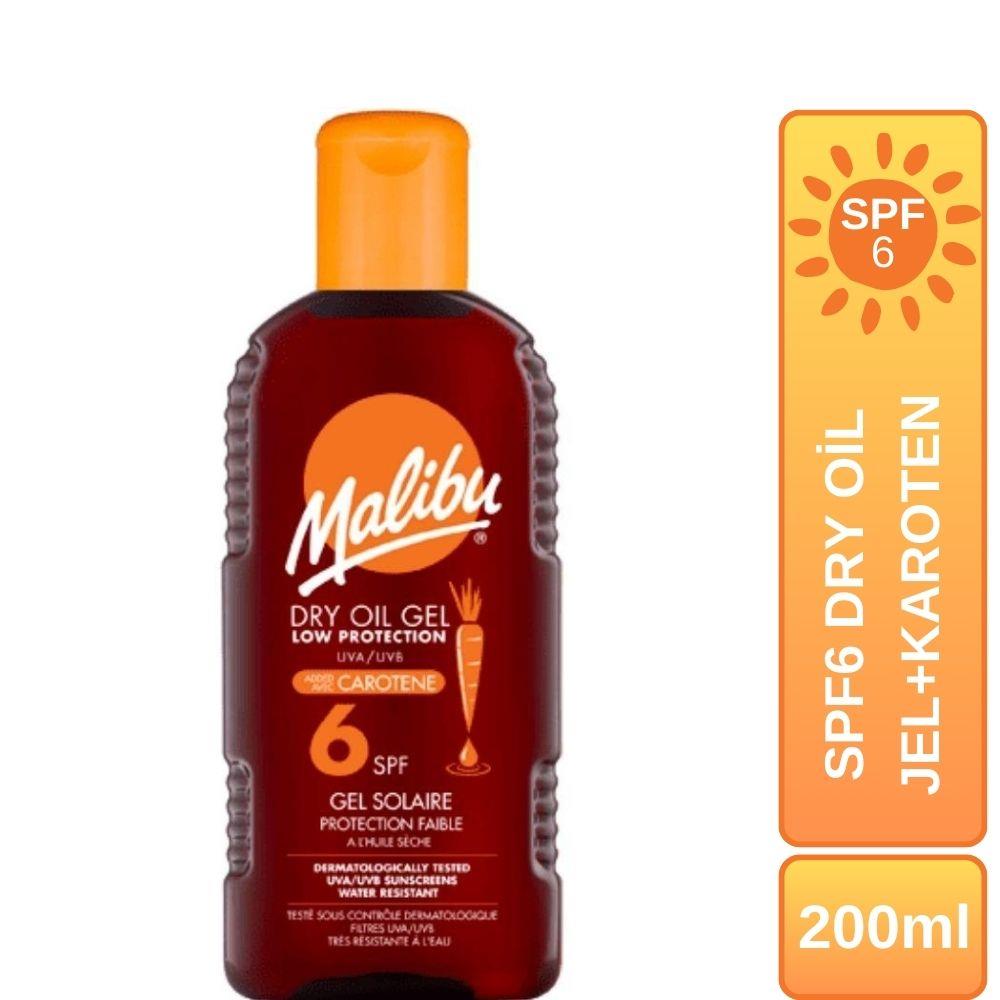 Malibu Güneş Koruyucu Dry Oil Jel+Karoten SPF6 200ml